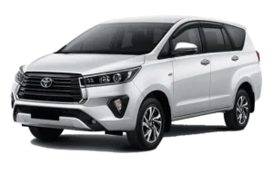 Toyota Innova Reborn 2022, luxurious and comfortable 7 seater vehicle. Fill USB ports, Android head unit, reclining seat, and AC.