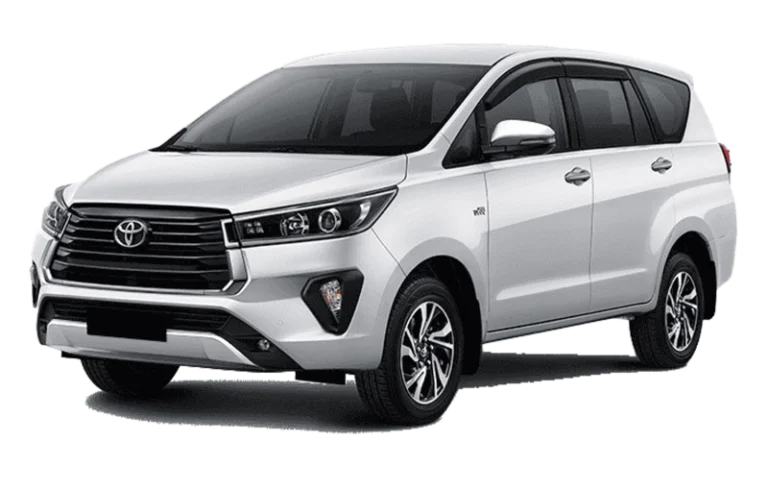 Toyota Innova Reborn 2022, luxurious and comfortable 7 seater vehicle. Fill USB ports, Android head unit, reclining seat, and AC.