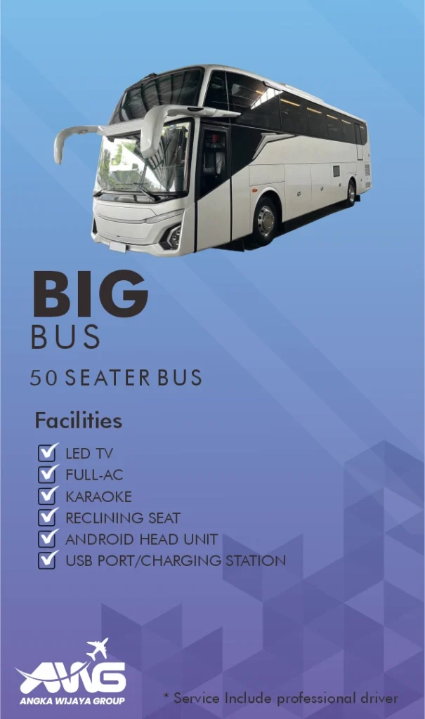 50 seater big bus for large group or business gathering